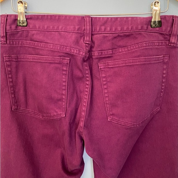 J Crew Purple Denim Toothpick Ankle Skinny Leg Jeans Women’s size 29 Low Rise - Picture 4 of 7